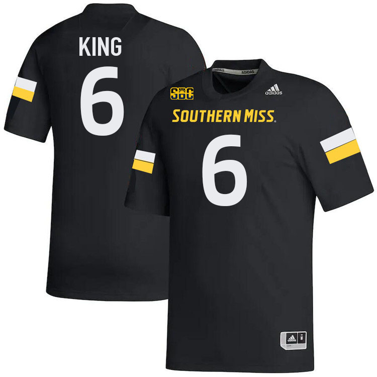 Southern Miss Golden Eagles #6 Dylan King Jersey Football Uniforms-Black